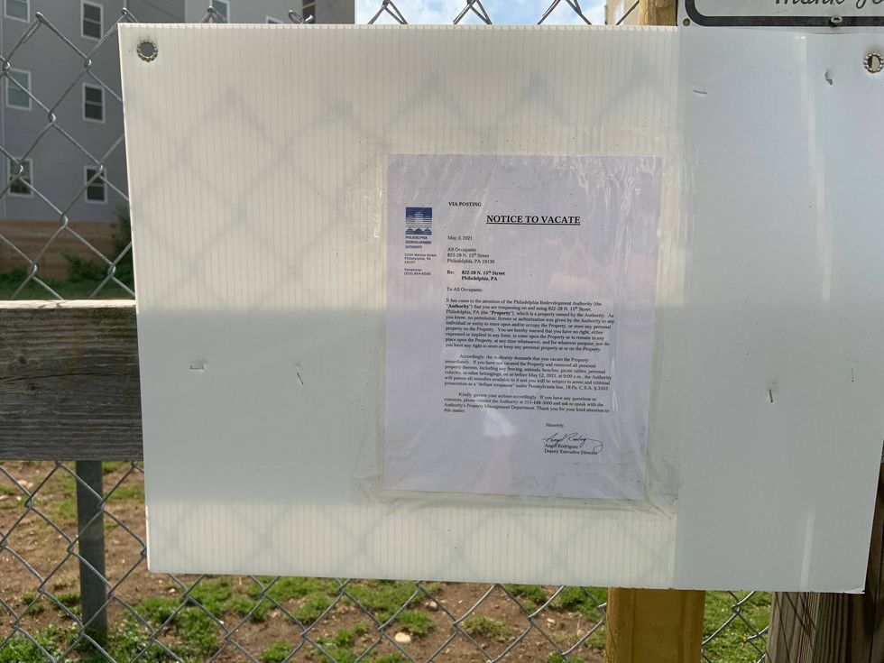 "notice to vacate" letter