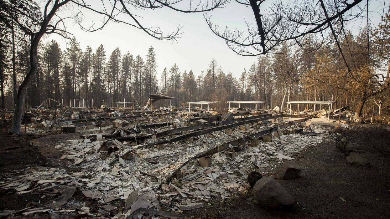 Nov. 18, 2018; Chico, CA, USA; The Camp Fire burned so quickly through the town of Paradise that little remains recognizable from the businesses that once lined the streets near the heart of the town.