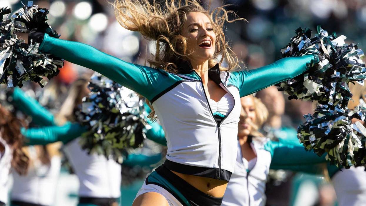 Nov 3, 2019; Philadelphia, PA, USA; Philadelphia Eagles cheerleaders perform in a game against the Chicago Bears at Lincoln Financial Field. Mandatory Credit: Bill Streicher-USA TODAY Sports