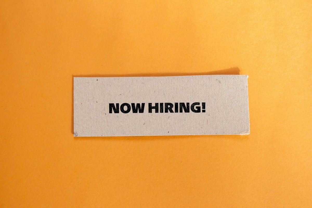 Now hiring sign