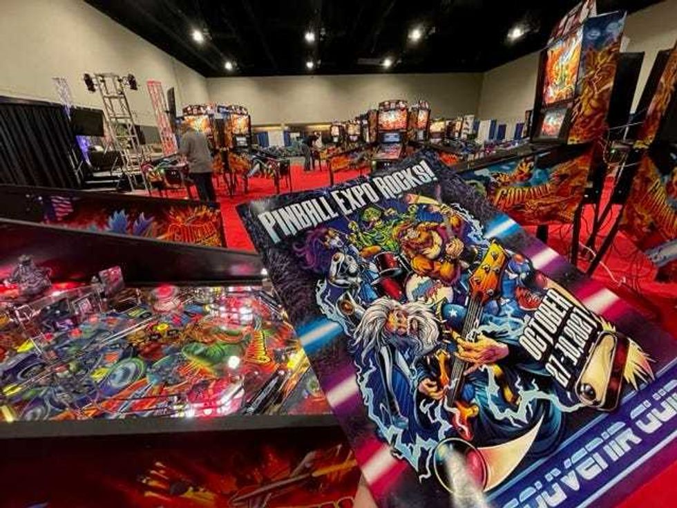 Now, with the help of technology, the traditional pinball game is a much more sophisticated machine, complete with touch screens, computers, sound effects, and rock music.