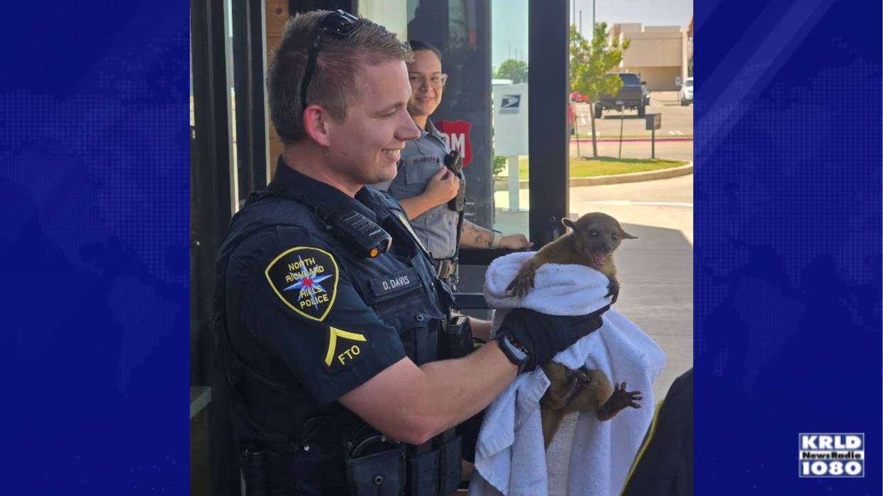 NRHPD Officers rescue exotic animal from the brutal Texas heat.