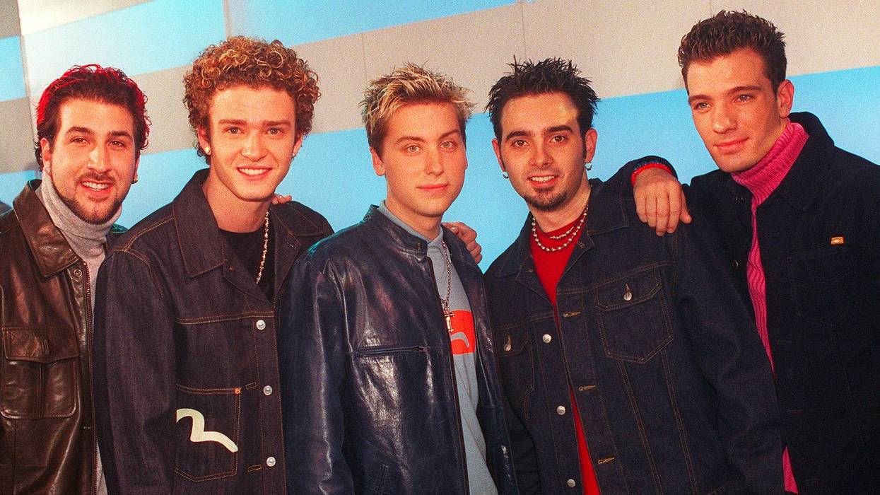 NSYNC on MTV Total Request Live in MTV's Times Square studios in New York City