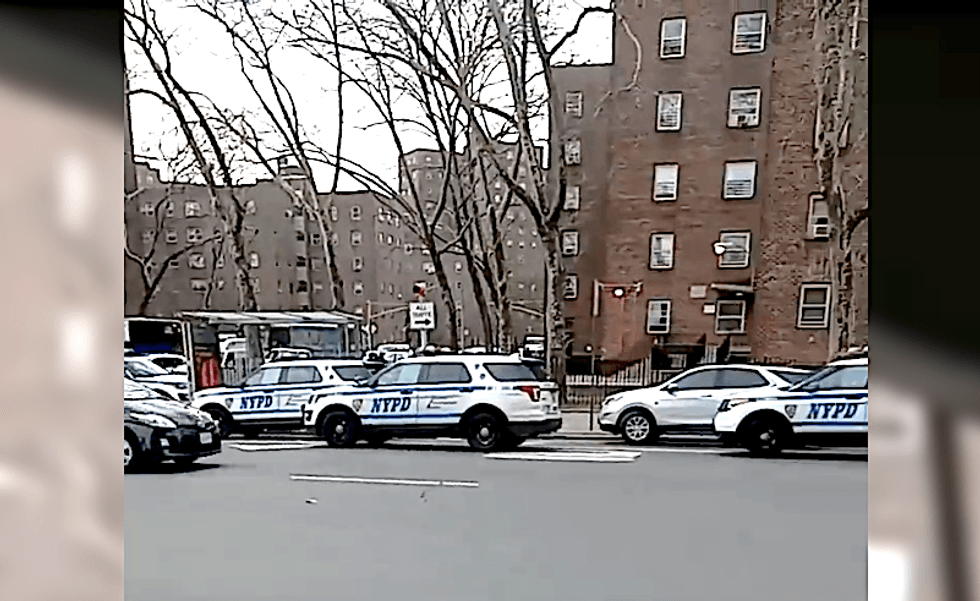 Numerous police officers were seen in the area following the shooting around 8:30 a.m. Wednesday