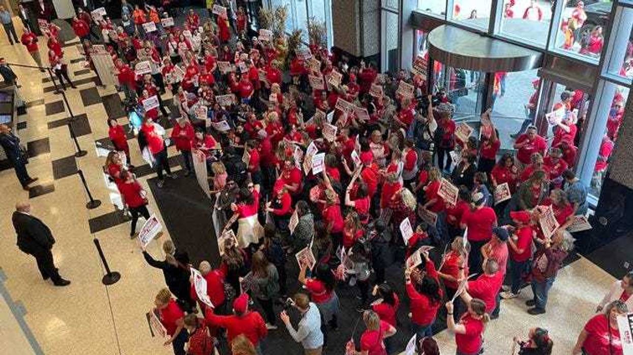 Nurses rallying in Minneapolis.
