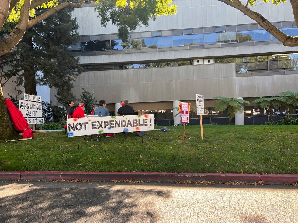 Nurses strike outside Sutter Health Alta Bates Summit Medical Center in Berkeley.