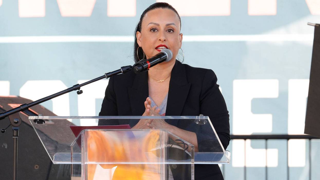Nury Martinez attends Women's March Action: March 4 Reproductive Rights at Pershing Square on October 02, 2021 in Los Angeles, California.