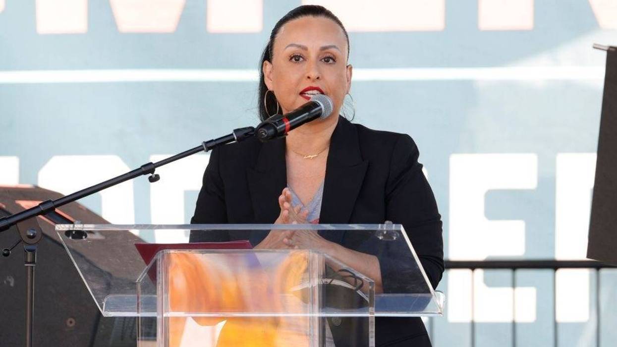 Nury Martinez attends Women's March Action: March 4 Reproductive Rights at Pershing Square on October 02, 2021 in Los Angeles.