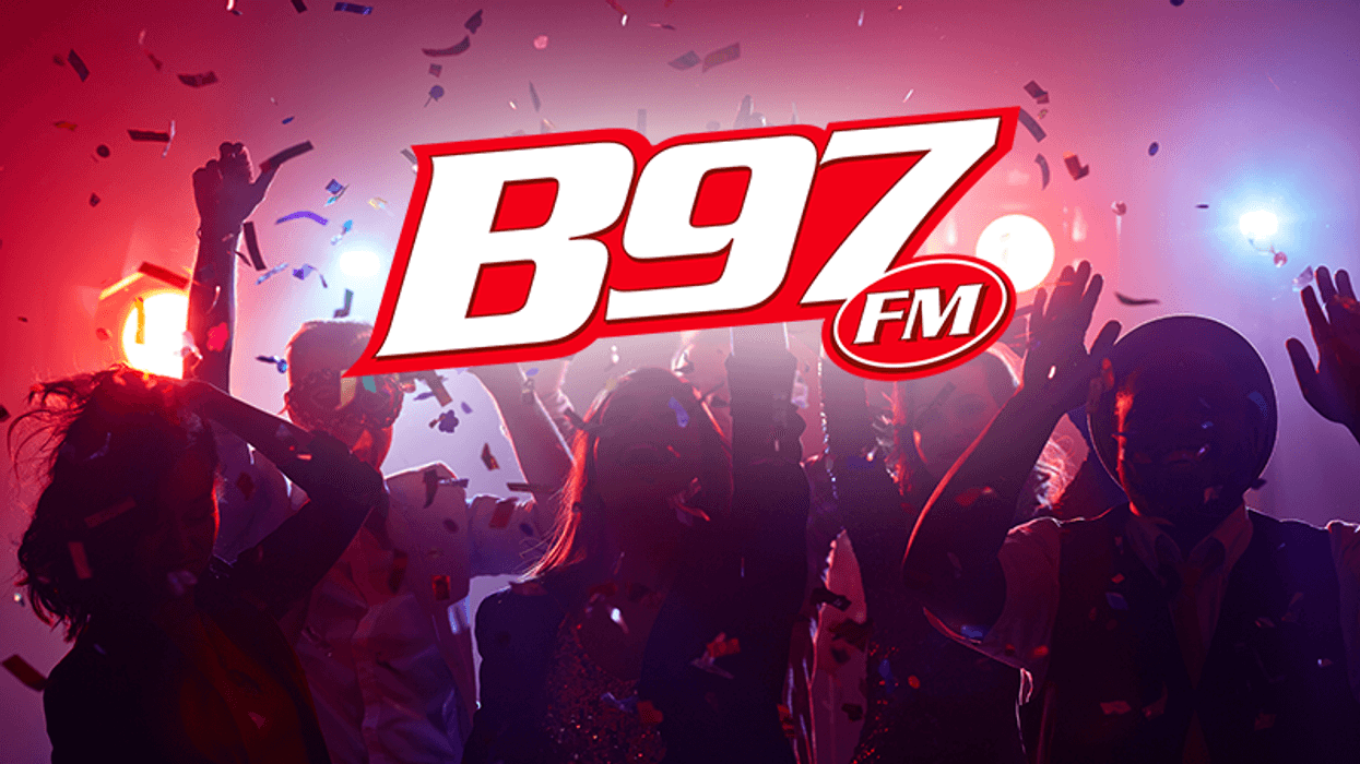 NYE party with B97 logo