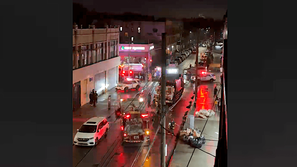 NYPD and FDNY members responded to the scene at East 14th Street and Kings Highway in Homecrest on Thursday night