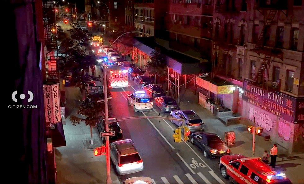 NYPD and FDNY responded to the shooting scene on Monday night
