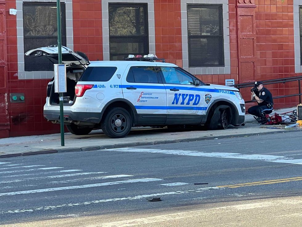 NYPD car crash injured 10