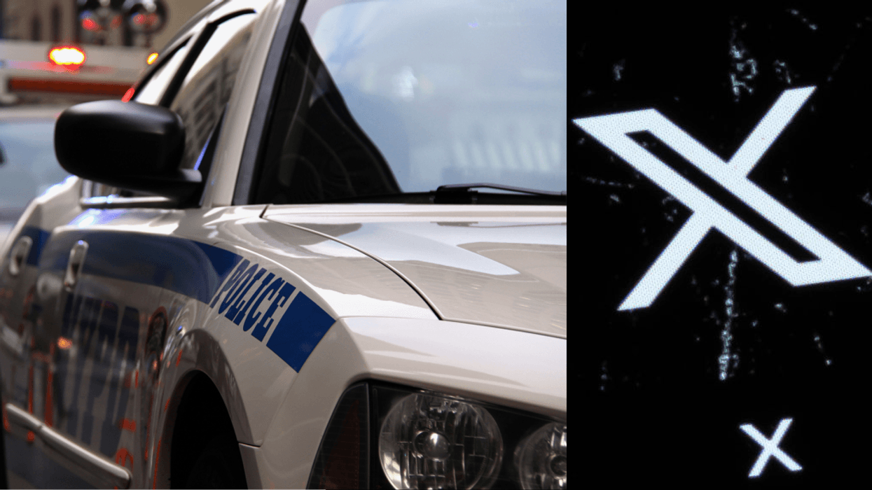 NYPD Car /// X, formerly known as Twitter, logo