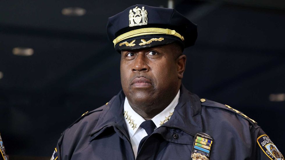 NYPD Chief of Department Jeffrey Maddrey is pictured during a press conference in Queens on Feb. 28, 2023