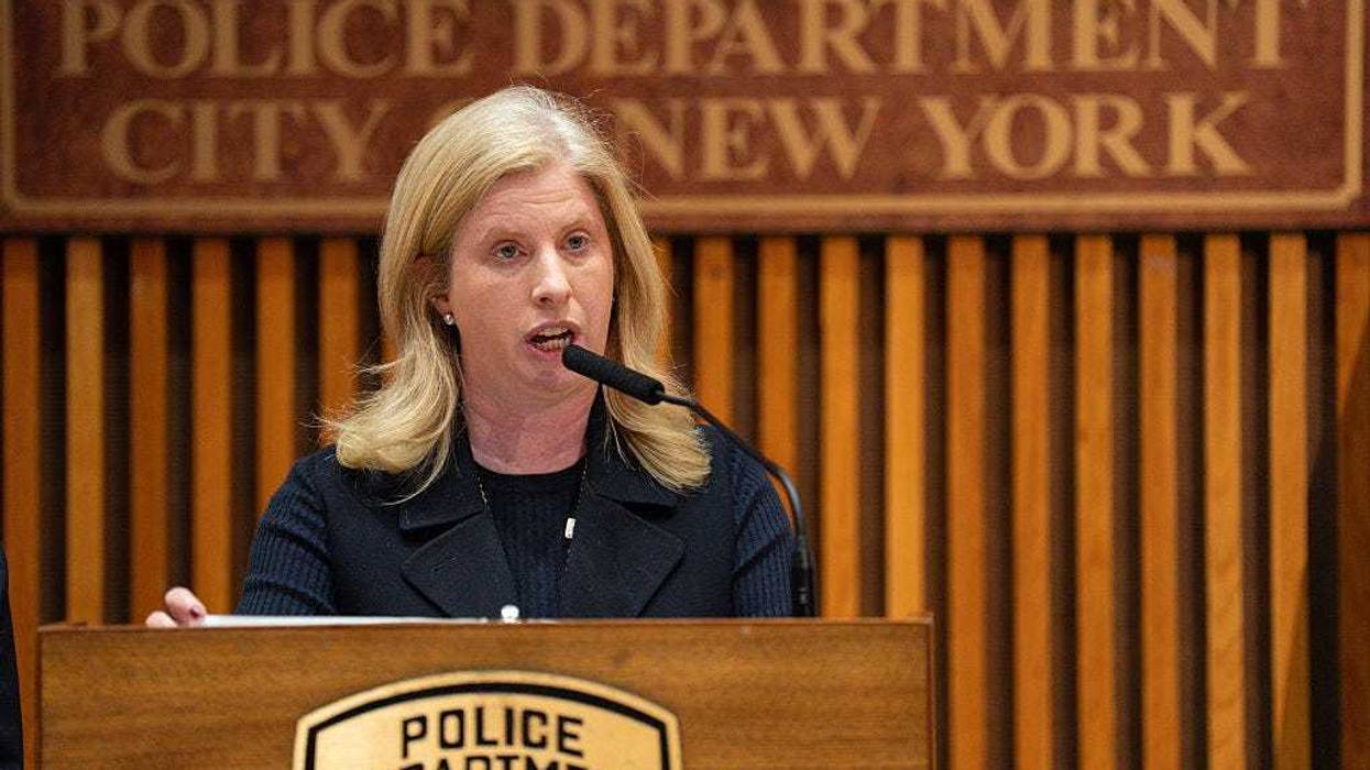 NYPD Commissioner Jessica Tisch speaks at a press conference at NYPD headquarters on Tuesday, Sept. 9, 2025, in New York, New York.