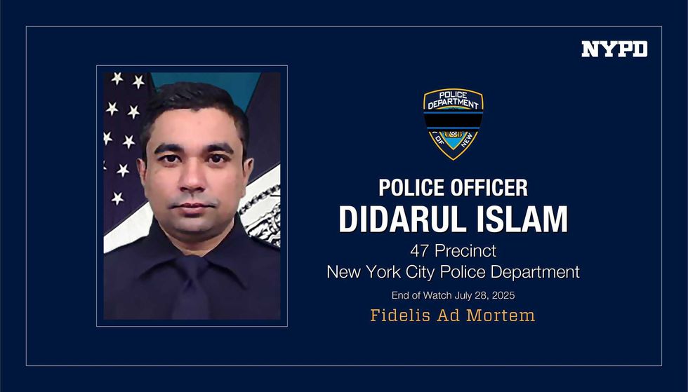 NYPD Officer Didarul Islam, 36, was an immigrant from Bangladesh who had served as a police officer in New York City for 3 1/2 years
