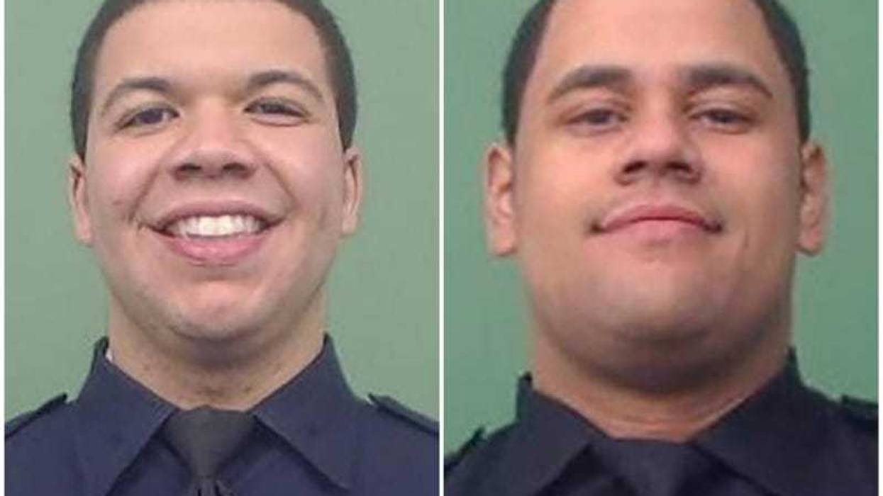 NYPD Officers Jason Rivera (Left) and Wilbert Mora (Right)