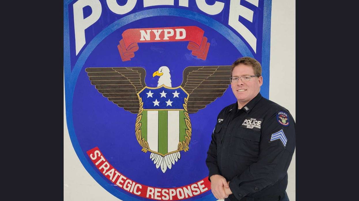 NYPD Sgt. O'Brien of Special Operations saved a woman after spotting a Jeep in the water off the shore of Fire Island on Saturday.
