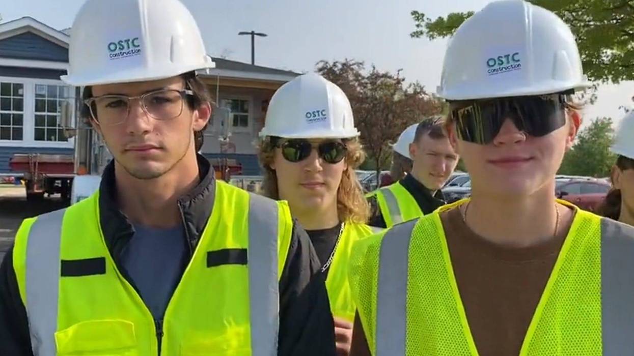Oakland school technical campus Northeast revealed a 1,368 square-foot, three bedroom, two bath home that was constructed by over two dozen high school students. It will be moved to its new home in Pontiac on Wednesday.