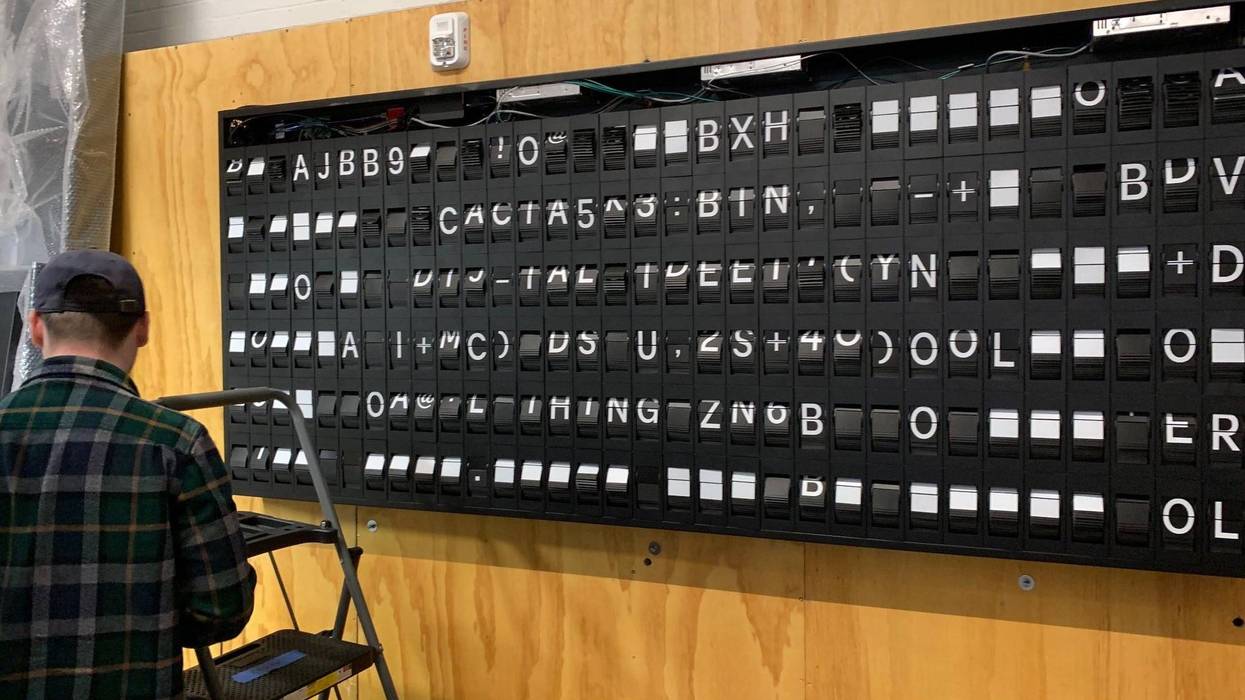 Oat Foundry's split-flap board