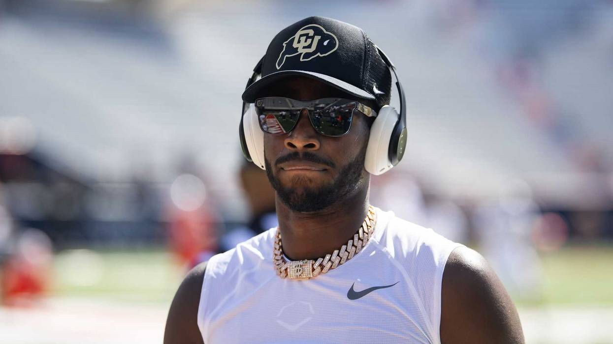 Oct 19, 2024; Tucson, Arizona, USA; Colorado Buffalos quarterback Shedeur Sanders prior to the game against the Arizona Wildcats at Arizona Stadium.