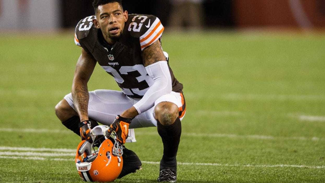 Oct 26, 2014; Cleveland, OH, USA; Cleveland Browns cornerback Joe Haden (23) at FirstEnergy Stadium.