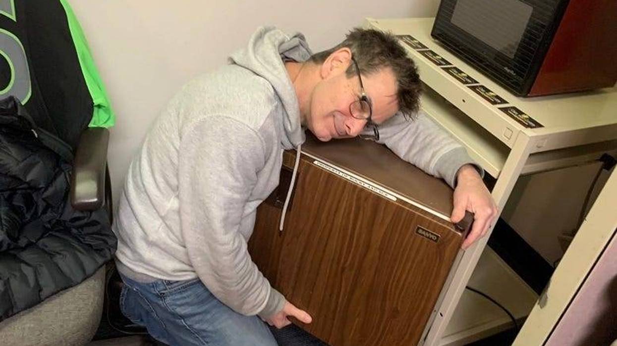 Office fridge & Rocky