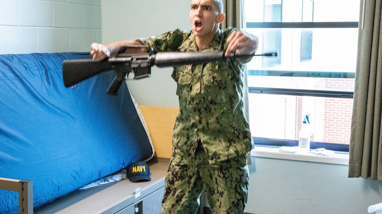 Officer Candidate Matthew Hoge at Officer Candidate School in Newport, Rhode Island