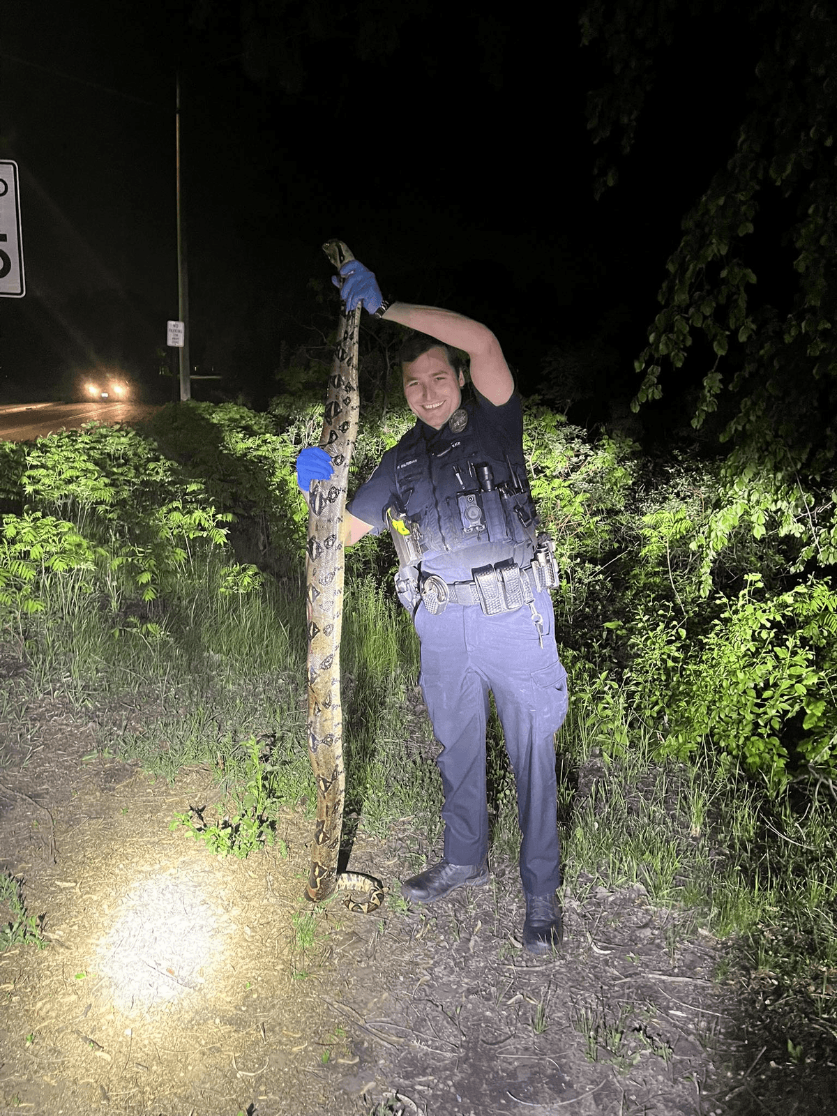 Officer Swatsky with Boa