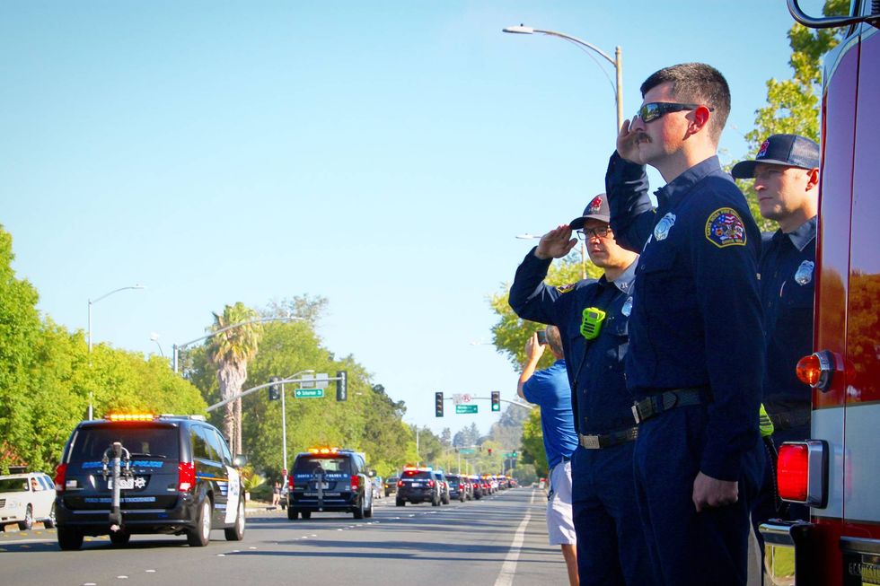 Officers and Chief Ray Navarro said Armer, a Napa County resident, was a beloved member of the department. Her colleagues made it a priority to honor her.