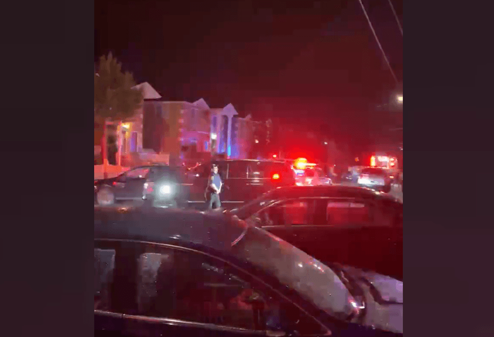 Officers descended on the home Tuesday night after receiving a call of a knife assault in progress, police said