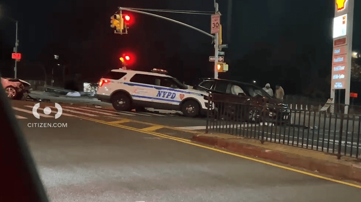 Officers in a police cruiser crashed into two cars in Queens, injuring multiple people, the NYPD said