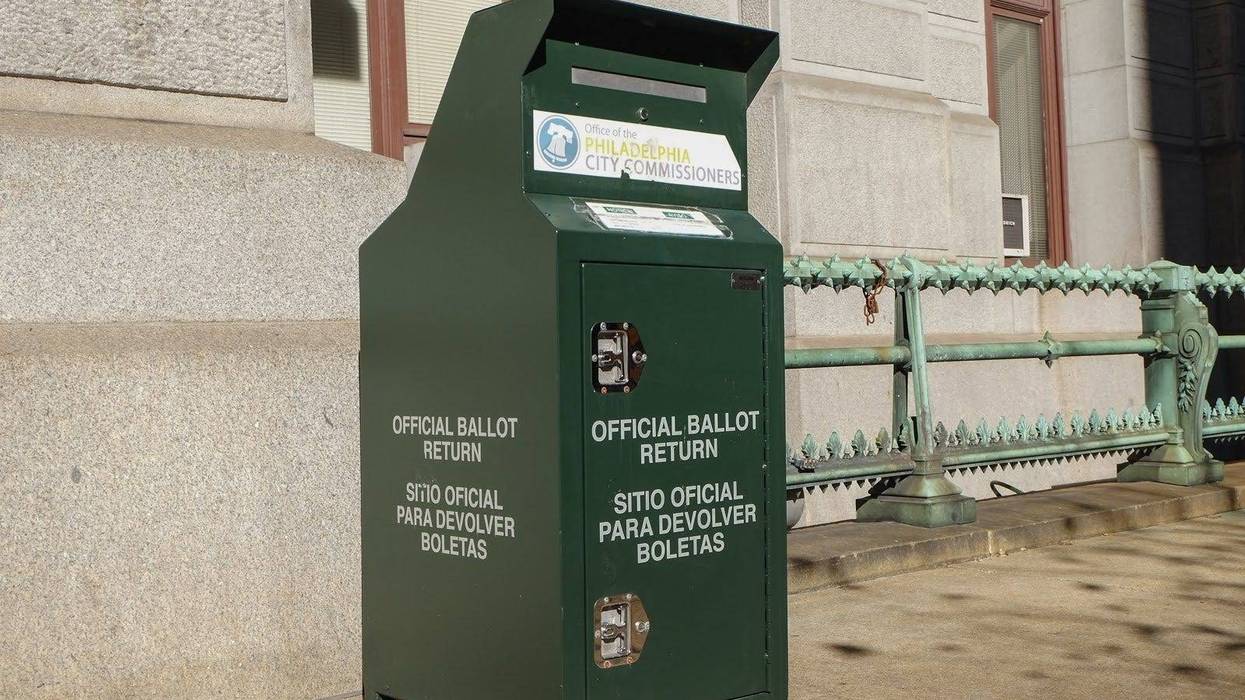 Official ballot return in Center City, Philadelphia.