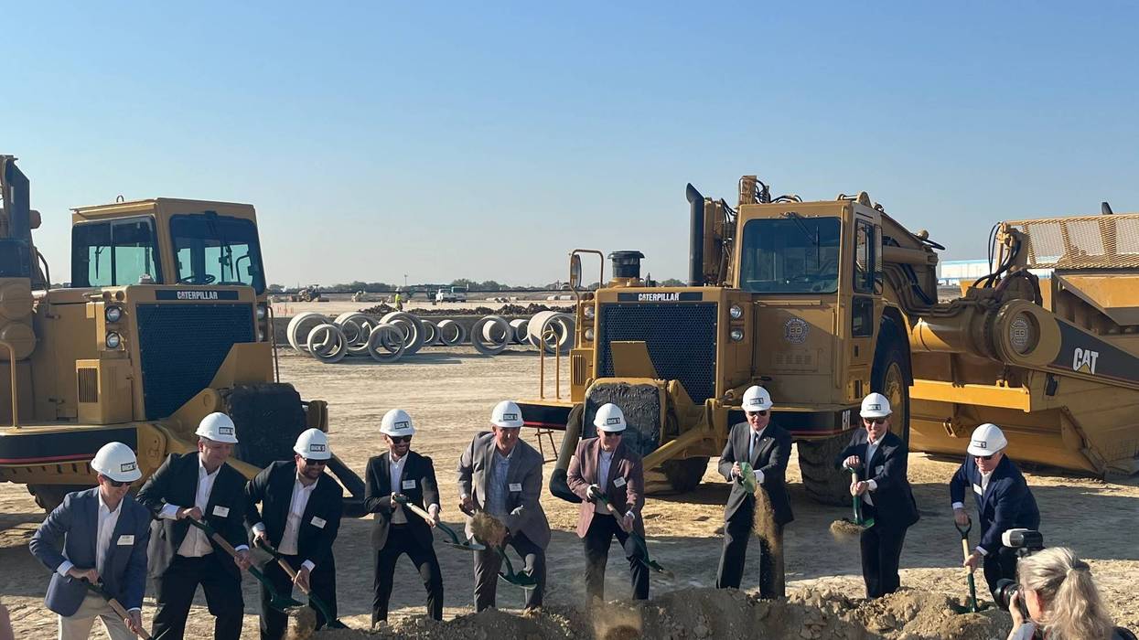 Officials break ground on a Dick's Sporting Goods distribution center in South Fort Worth on Tuesday, Oct. 15, 2024.