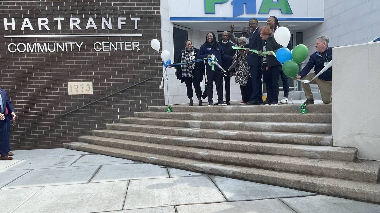 Officials cut the ribbon at the new Hartranft Community Center.