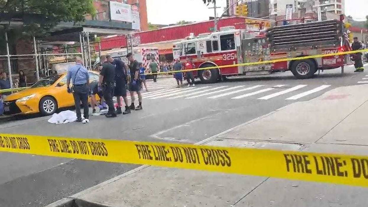 Officials respoond to the scene where an 16-year-old girl was killed after being struck by a vehicle.