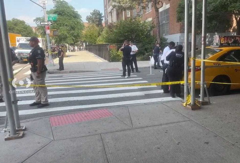 Officials respoond to the scene where an 16-year-old girl was killed after being struck by a vehicle.