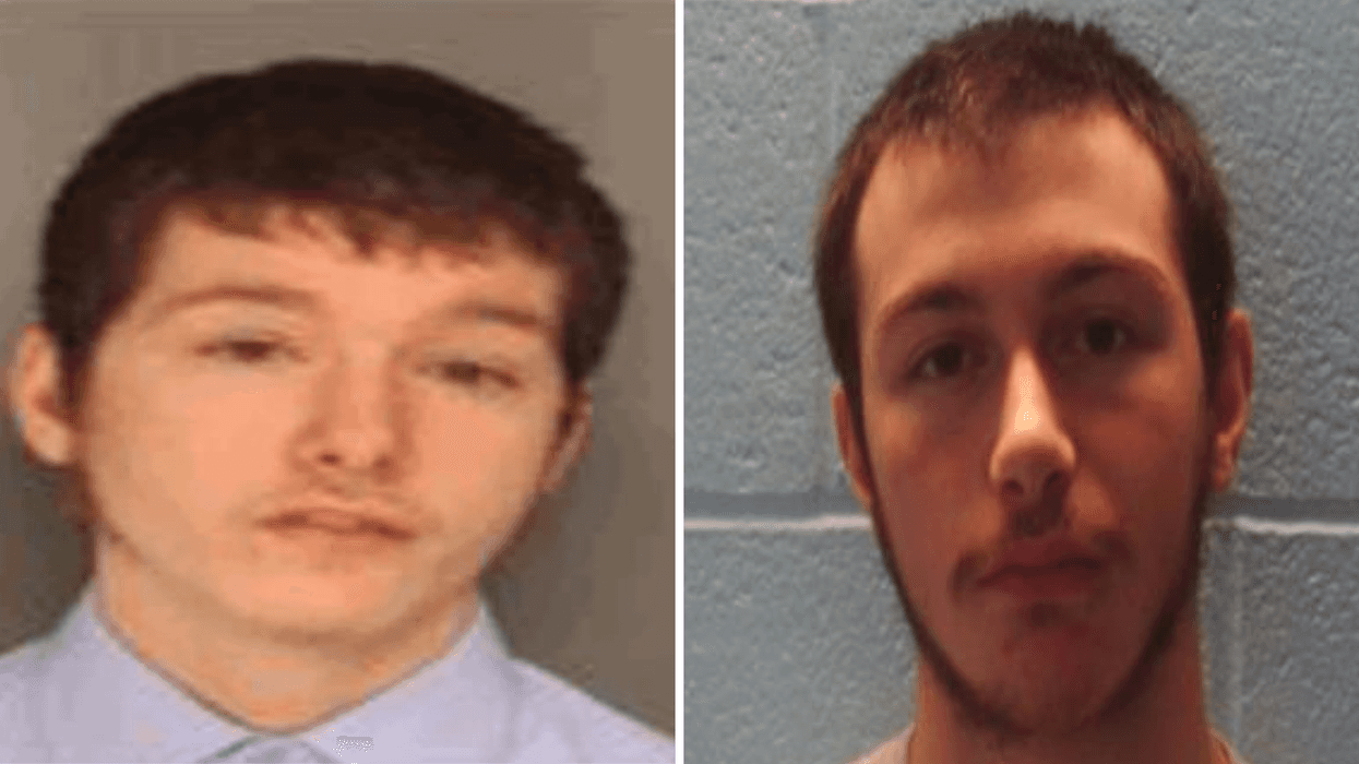 Officials said 16-year-old Dustin Lomas (left), of Bristol Township, and 18-year-old Tyler Lutz, of Reading, escaped from Abraxas Academy in Berks County around 4 p.m. on Saturday.