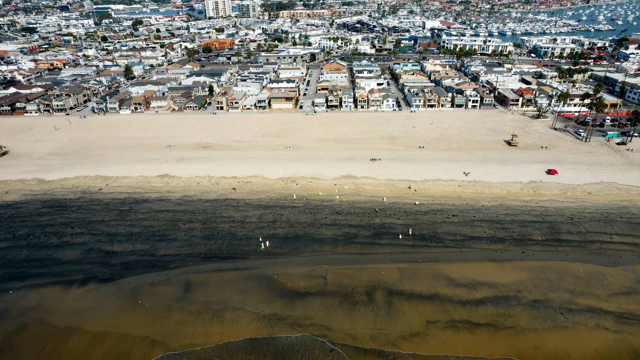 oil spill in Newport Beach, Calif.