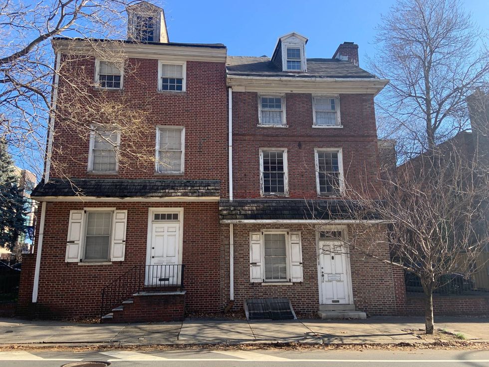 Old First Reformed United Church of Christ in Old City will demolish the building on the left to help in the construction of new housing for people experiencing chronic homelessness. The building on the right, a second structure, a historic pastor