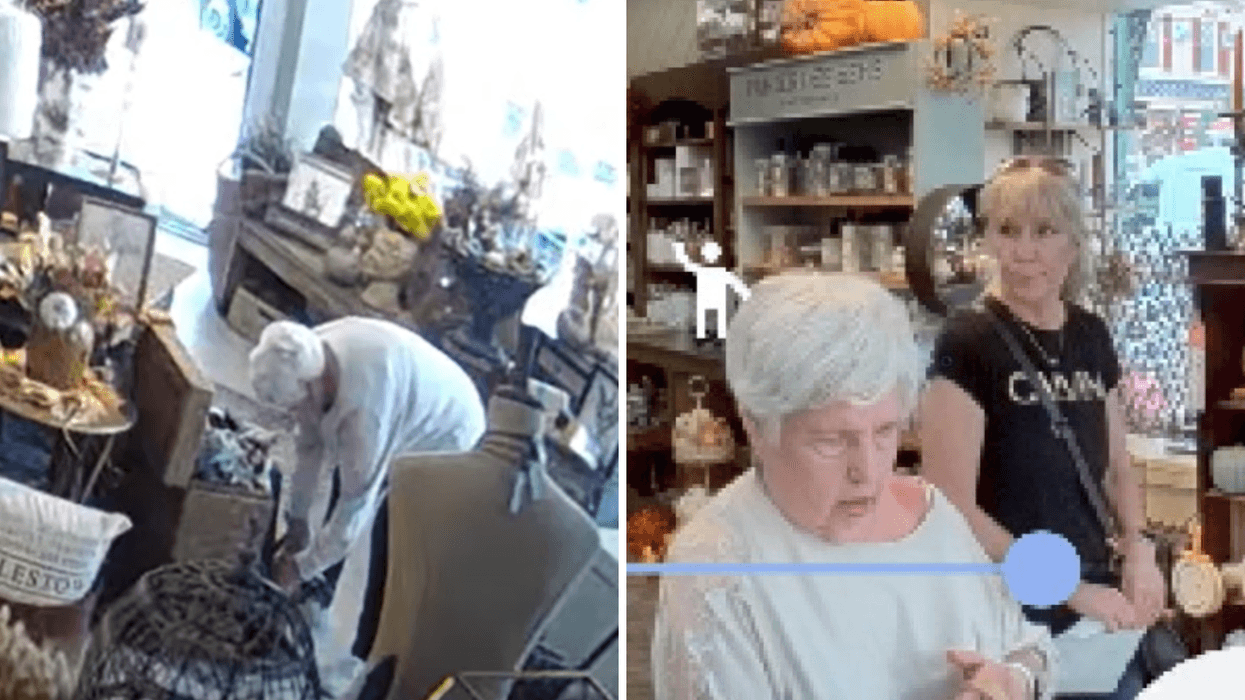 old woman stealing from store
