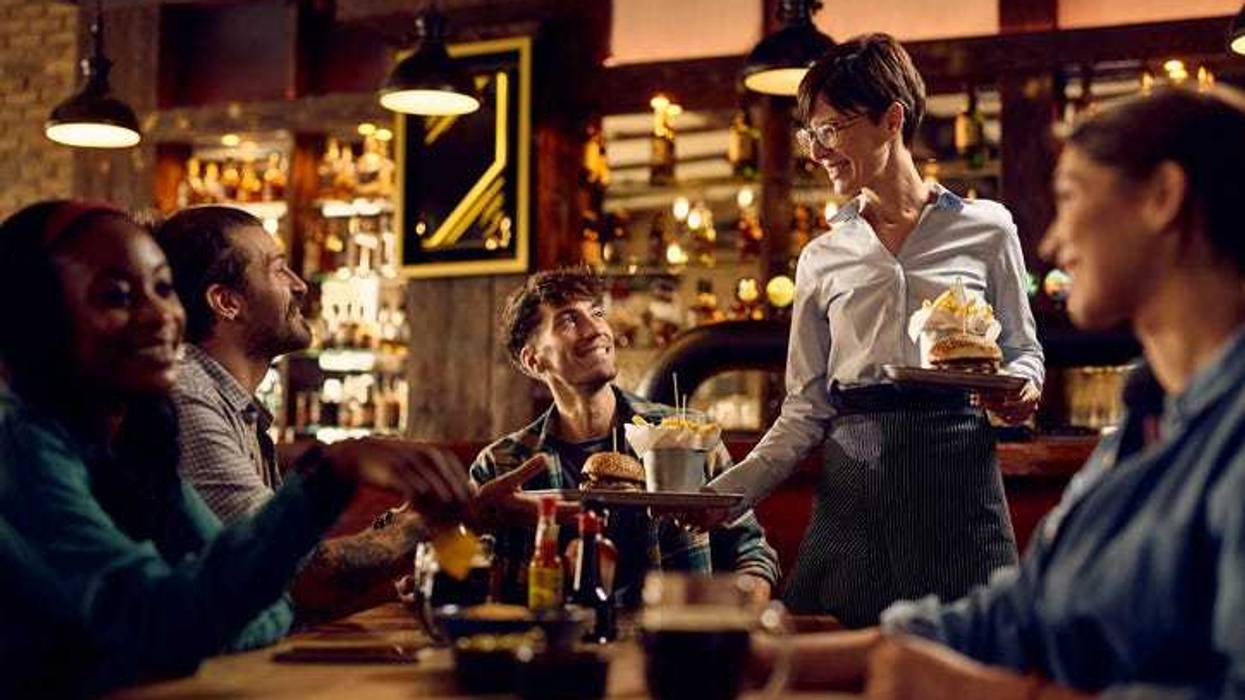 Older patrons at a restaurant.