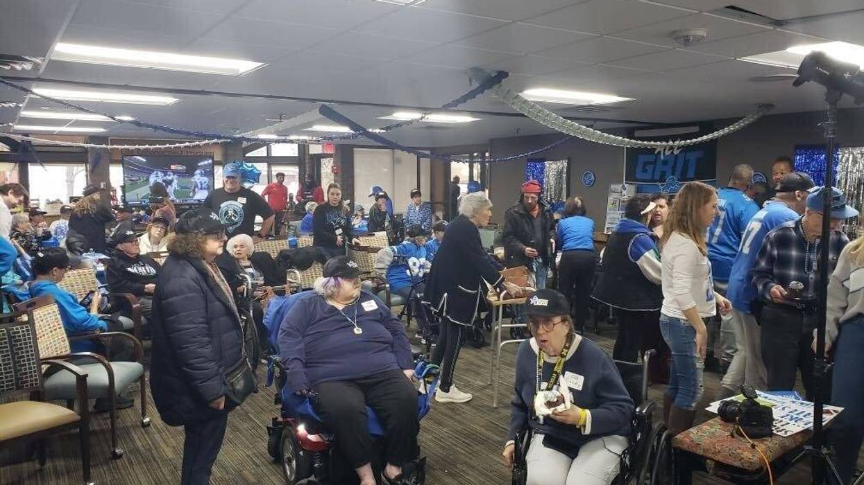'Oldest Detroit Lions fans' hold pep rally