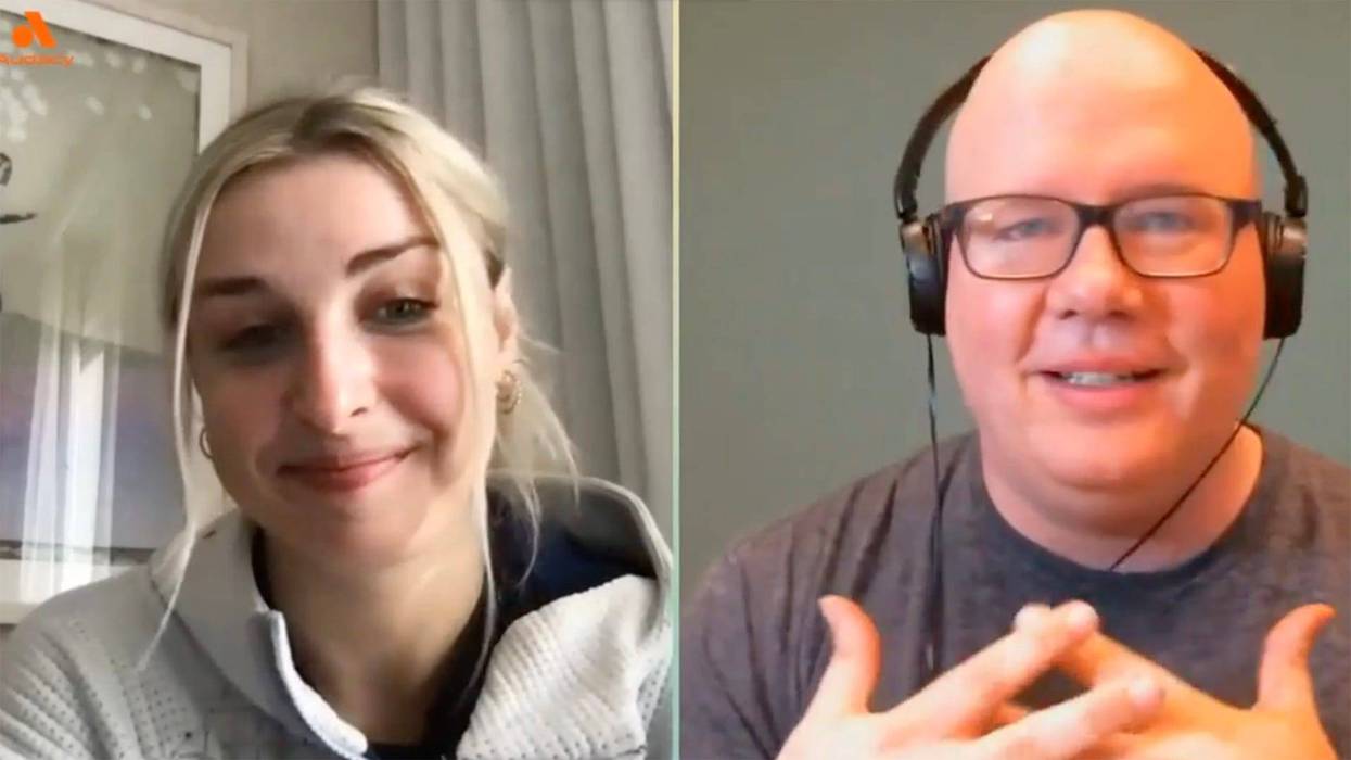 Olympian Kate Nye and Audacy host Jesse Addy