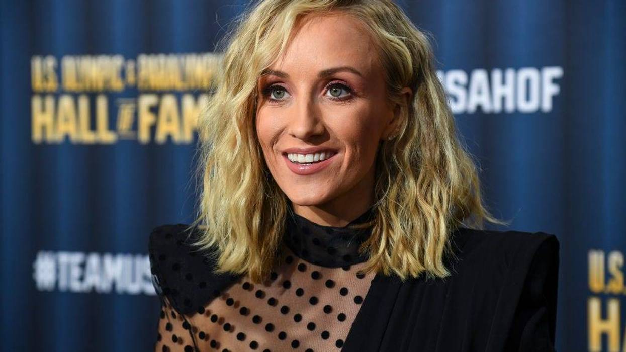 Olympic gymnast Nastia Liukin talks to the media on the red carpet before the U.S. Olympic Hall of Fame Class of 2019 Induction Ceremony.