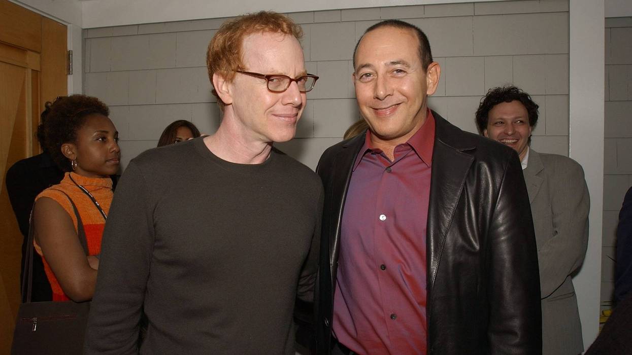 omposer Danny Elfman, actor Paul Reubens attend the premiere of the Walt Disney Pictures' film "The Nightmare Before Christmas 3D" on October 16, 2006 at the El Capitan Theatre in Hollywood, California.