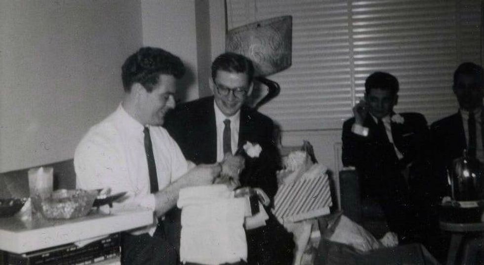 On both coasts, a search for 2 men photographed on their wedding day in 1950s