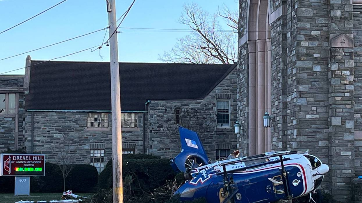 On Jan. 11, 2022, a medical helicopter carrying four people, including a two-month-old girl, crashed on the lawn of a church in Drexel Hill.