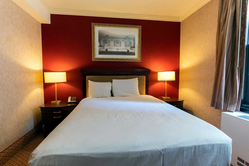 One of the bedrooms that will be used for families with children at the hotel.