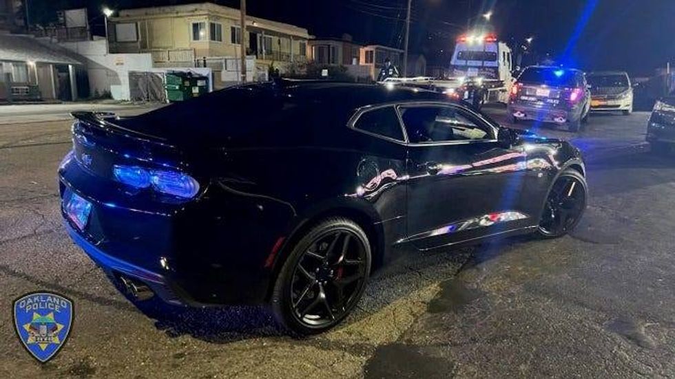 One of the cars seized by Oakland Police.